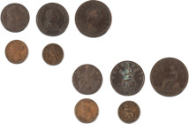 Great Britain



Lotto di 5 monete

George III (1760-1820): 1776, 1799, 1807; Victoria (1837-1901): 1841, 1860. Da MB a BB