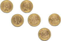 Great Britain - Elizabeth II
(1952-2022)


Lotto di 3 sterline

1966, 1974, 1974. Metallo: AV, peso totale gr. 24,03. qFDC