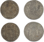 Messico



Lotto di 2 monete false d'epoca in argento

Carlo IV di Spagna (1788 - 1808): 8 Reales 1804, MB; Ferdinando VII di Spagna (1808 - 182...
