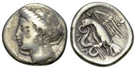 Chalkis AR Drachm, c. 338-308 BC