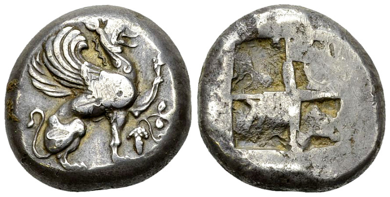 Teos AR Stater, c. 510-490 BC 

Teos, Ionia. AR Stater (20 mm, 11.94 g), c. 51...