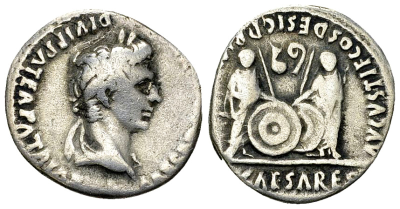 Augustus AR Denarius, Caius and Lucius reverse 

Augustus (27 BC - 14 AD). AR ...