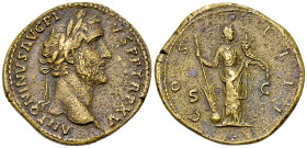 Antoninus Pius AE Sestertius, Fortuna reverse