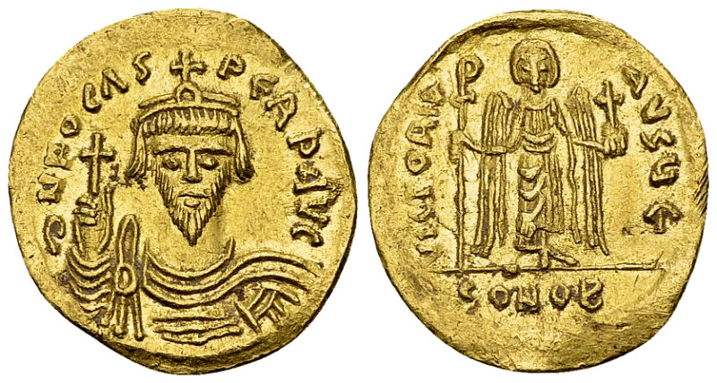 Phocas AV Solidus, Constantinopolis 

Phocas (602-610). AV Solidus (21 mm, 4.1...
