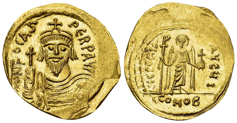 Phocas AV Solidus, Constantinopolis 

Phocas (602-610 AD). AV Solidus (20-21 m...