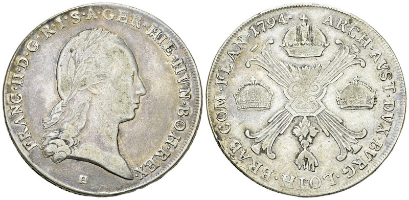 Franz II, AR Kronentaler 1794 H, Günzburg 

RDR. Franz II (1792-1806). AR Kron...