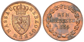 Nassau, CU Kreuzer 1855