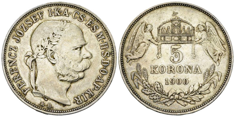 Hungary AR 5 Korona 1900 KB 

Hungary. Joseph I. AR 5 Korona 1900 KB (23.91 g)...