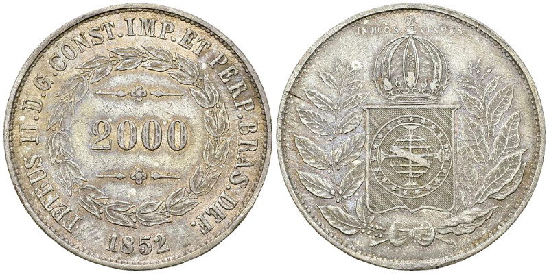 Brazil AR 2000 Reis 1852 

Brazil. AR 2000 Reis 1852 (25.34 g).
KM 466.

Ni...