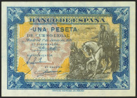 1 Peseta. 1 de Junio de 1940. Sin serie. (Edifil 2021: 441, Pick: 121a). Inusual, conserva todo su apresto original. SC.