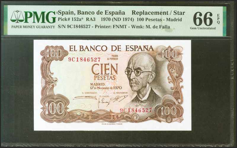 100 Pesetas. 17 de Noviembre de 1970. Serie especial 9C. (Edifil 2021: 472d, Pic...