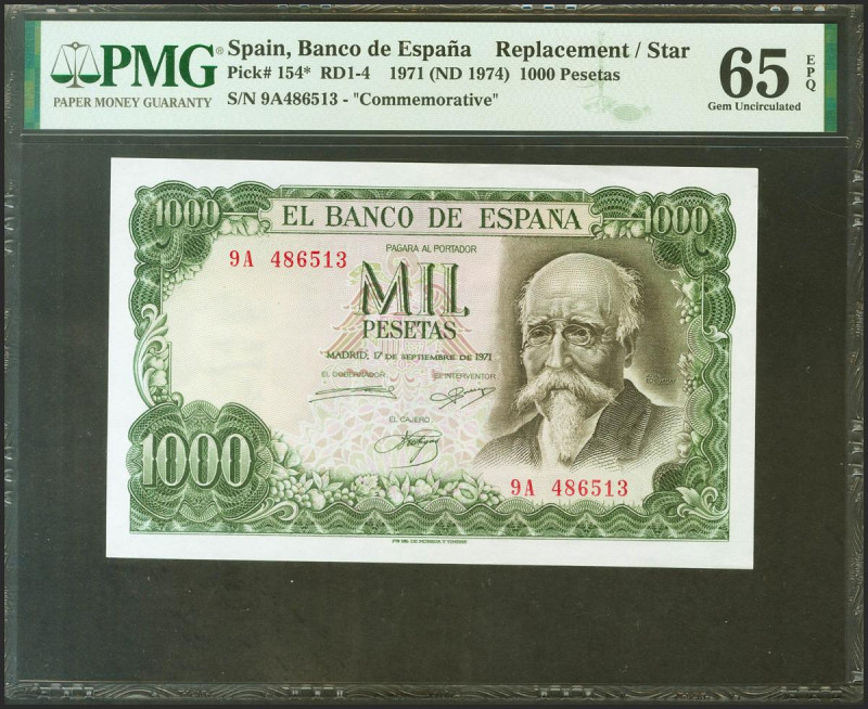 1000 Pesetas. 17 de Septiembre de 1971. Serie especial 9A. (Edifil 2021: 474d, P...