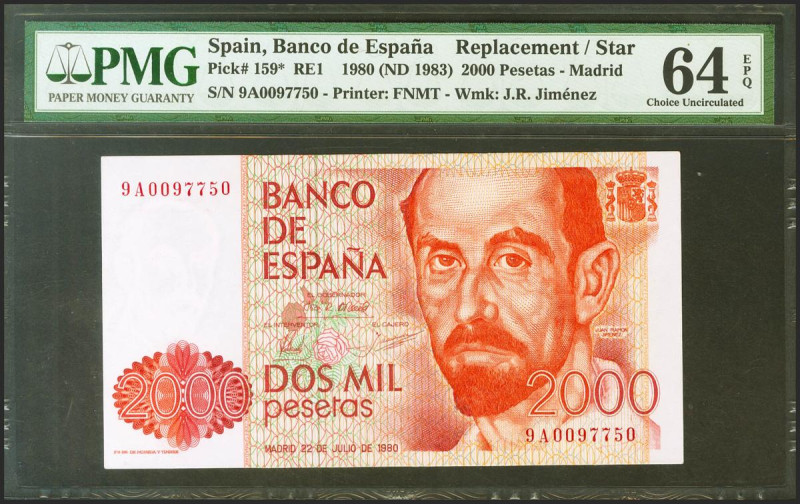 2000 Pesetas. 22 de Julio de 1980. Serie especial 9A. (Edifil 2021: 479b, Pick: ...