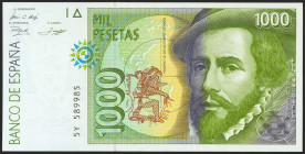 1000 Pesetas. 12 de Octubre de 1992. Serie 5Y y numeración capicúa. (Edifil 2021: 483b). SC.