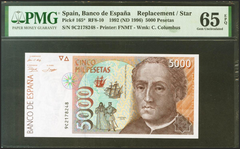 5000 Pesetas. 12 de Octubre de 1992. Serie especial 9C. (Edifil 2021: 484b, Pick...