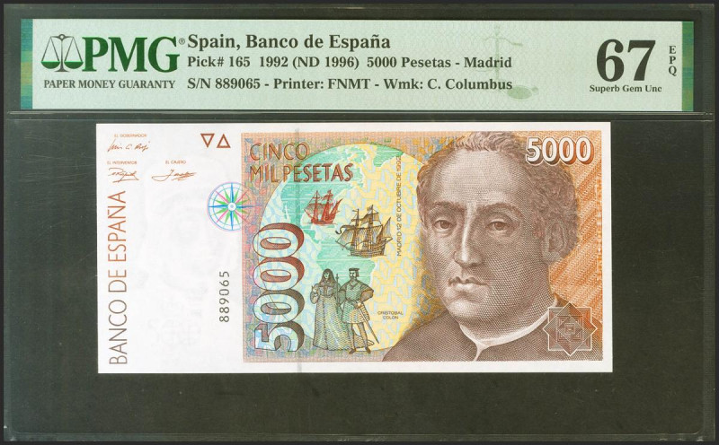 5000 Pesetas. 12 de Octubre de 1992. Sin serie. (Edifil 2021: 484, Pick: 165). I...