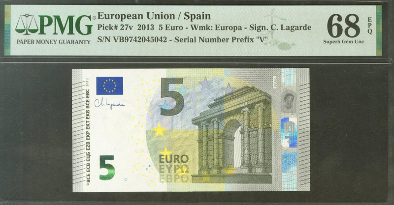 5 Euros. 2 de Mayo de 2013. Firma Lagarde. Serie V (España). (Edifil 2017: 493, ...