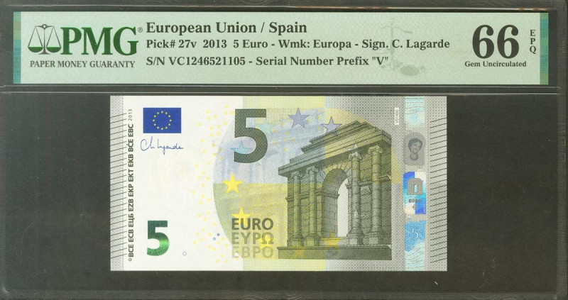 5 Euros. 2 de Mayo de 2013. Firma Lagarde. Serie V (España). (Edifil 2021: 493A,...