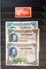 Precioso conjunto de 112 billetes del Banco de España de diferentes emisones y en diversas calidades algunos con numeraciones correlativas o muy próxi...