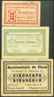 CIEZA (MURCIA). 10 Céntimos, 25 Céntimos y 50 Céntimos. (González: 1964/66). Inusual serie completa. EBC/MBC.