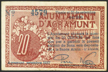 AGRAMUNT (LERIDA). 20 Céntimos. (1937ca). (González: 6015). Inusual. EBC.