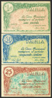 ALELLA (BARCELONA). 25 Céntimos, 50 Céntimos y 1 Peseta. (1937ca). (González: 6158/60). Serie completa. SC-/EBC+.