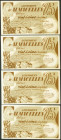ALMACELLES (LERIDA). 25 Céntimos. Octubre 1937. 4 billetes correlativos. (González: 6207). SC-.