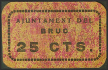 EL BRUCH (BARCELONA). 25 Céntimos. (1937ca). (González: 7205). Raro. EBC.