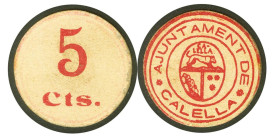 CALELLA (BARCELONA). 5 Céntimos. (1937ca). (González: 7293). Inusual. SC-.