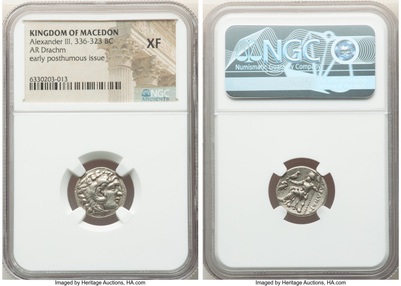 MACEDONIAN KINGDOM. Alexander III the Great (336-323 BC). AR drachm (15mm, 1h). ...