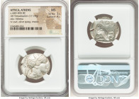 ATTICA. Athens. Ca. 440-404 BC. AR tetradrachm (25mm, 17.18 gm, 3h). NGC MS 3/5 - 4/5. Mid-mass coinage issue. Head of Athena right, wearing earring, ...