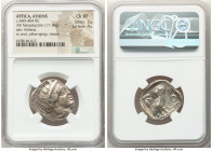 ATTICA. Athens. Ca. 440-404 BC. AR tetradrachm (25mm, 17.18 gm, 9h). NGC Choice XF 3/5 - 4/5. Mid-mass coinage issue. Head of Athena right, wearing ea...
