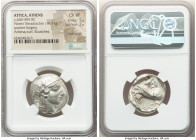 ATTICA. Athens. Ca. 440-404 BC. AR/AE fourrée tetradrachm (25mm, 16.71 gm, 2h). NGC Choice VF 5/5 - 2/5, core visible, scratches. Ancient forgery of m...