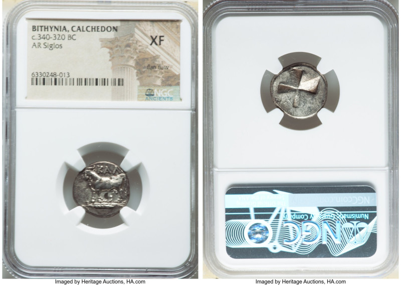 BITHYNIA. Calchedon. Ca. 4th century BC. AR siglos (17mm). NGC XF, flan flaw. Pe...