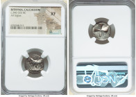 BITHYNIA. Calchedon. Ca. 4th century BC. AR siglos (17mm). NGC XF, flan flaw. Persic standard. KAΛX, bull standing left on grain ear pointing right / ...