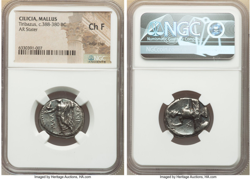 CILICIA. Mallus. Tiribazus (ca. 388-380 BC). AR stater (22mm, 9h). NGC Choice Fi...