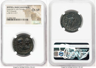 MOESIA INFERIOR. Marcianopolis. Caracalla (AD 198-217) with Julia Domna. AE pentassarion (27mm, 7h). NGC Choice VF. ANTΩNINOC AVΓOVCTOC IOVΛIA ΔOMNA, ...