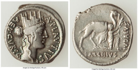 A. Plautius Hypsaeus, as Curule Aedile (ca. 55 BC). AR denarius (18mm, 4.01 gm, 2h). NGC (photo certificate) Choice VF 4/5 - 4/5, edge cut. Rome. A•PL...