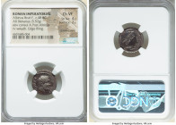 Albinus Bruti f. (ca. 48 BC). AR denarius (17mm, 3.57 gm, 4h). NGC Choice VF 4/5 - 2/5, bankers mark, edge filing. Rome. A•POSTVMIVS•COS, head of A. P...