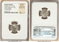 Hadrian (AD 117-138). AR/AE fourrée denarius (18mm, 2.73 gm, 6h). NGC Choice VF 5/5 - 4/5. Ancient forgery of Rome, AD 119-122. IMP CAESAR TRAIAN-HADR...