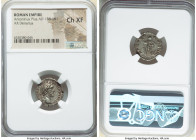 Antoninus Pius (AD 138-161). AR denarius (18mm, 6h). NGC Choice XF. Rome, AD 157. ANTONINVS AVG-PIVS PP IMP II, laureate head of Antoninus Pius right ...