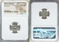 ANCIENT LOTS. Oriental. Indo-Scythians. Azes I/II (after ca. 58 BC). Lot of four (4) AR drachms. NGC XF-Choice XF. Includes: Four AR drachms, Azes on ...