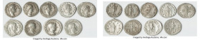 ANCIENT LOTS. Roman Imperial. Lot of nine (9) AR denarii. Fine-VF. Includes: Nine Roman Imperial AR denarii, various rulers and types. Total of nine (...