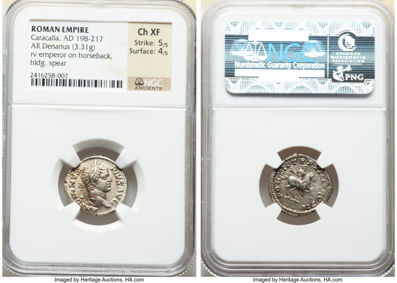 ANCIENT LOTS. Roman Imperial. Lot of five (5) AR issues. NGC XF-MS. Includes: On...