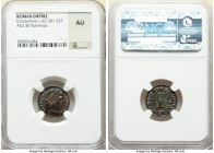 ANCIENT LOTS. Roman Imperial. Lot of five (5) BI and AE issues. NGC XF-AU. Includes: One BI antoninianus, and four AE3/4 or BI nummi, various emperors...