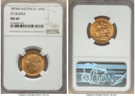 Victoria gold "St. George" Sovereign 1875-M MS60 NGC, Melbourne mint, KM7, Fr-16. 

HID09801242017

© 2022 Heritage Auctions | All Rights Reserved