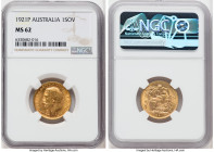 George V gold Sovereign 1921-P MS62 NGC, Perth mint, KM29, S-4001. 

HID09801242017

© 2022 Heritage Auctions | All Rights Reserved