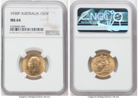 George V gold Sovereign 1930-P MS64 NGC, Perth mint, KM32, S-4002. A beaming jewel with aurous luster. 

HID09801242017

© 2022 Heritage Auctions | Al...