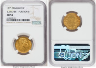 Leopold I gold 20 Francs 1865 AU58 NGC, Brussels mint, KM23, Fr-411. Position B, "L. WIENER" variety. 

HID09801242017

© 2022 Heritage Auctions | All...