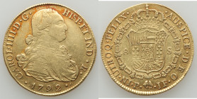 Charles IV gold 8 Escudos 1792 P-JF AU, Popayan mint, KM62.2. 36mm. 26.9gm. 

HID09801242017

© 2022 Heritage Auctions | All Rights Reserved